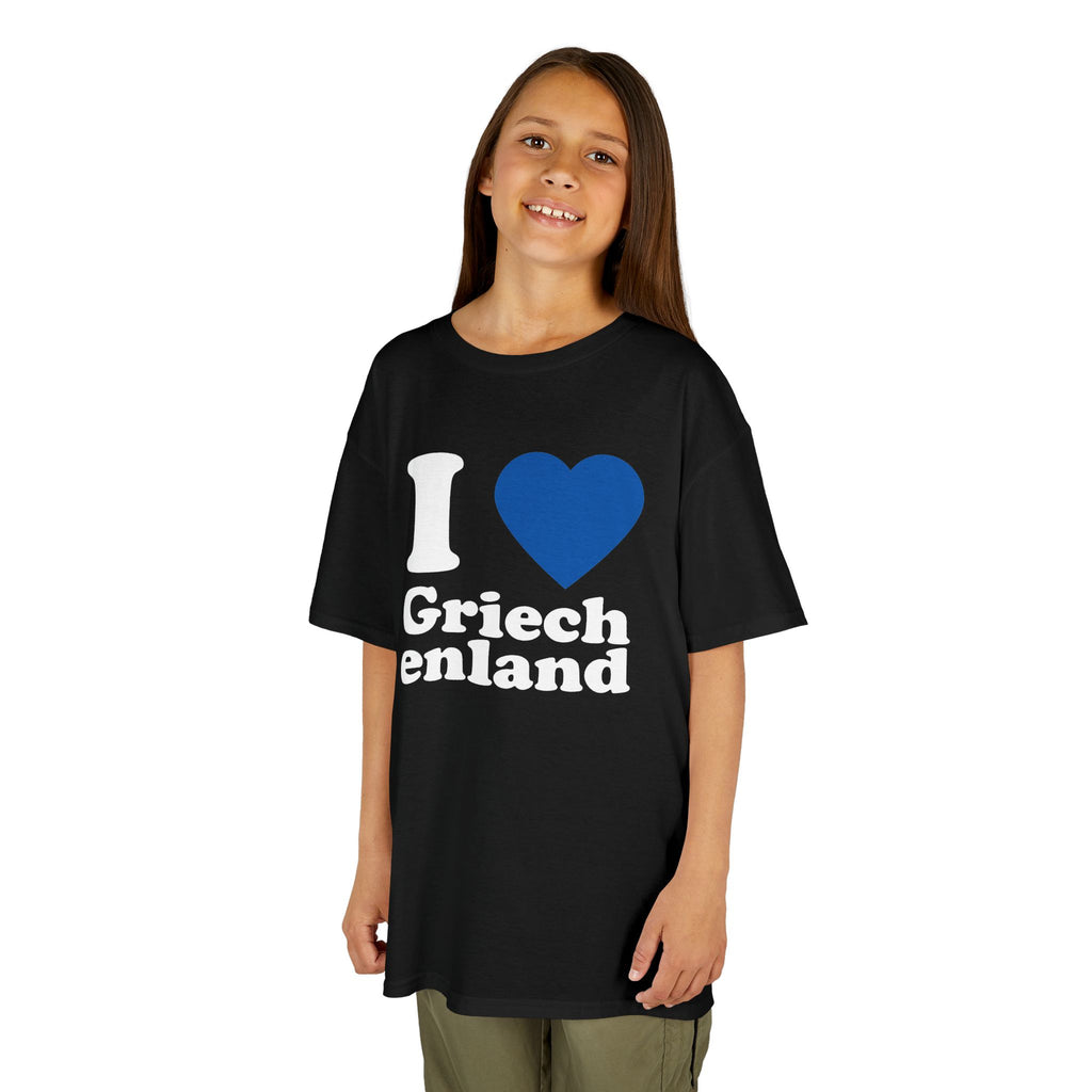Greece Griechenland Flagge Wappen Heimat Fußball Sport Fan Geschenkidee - Für Kinder & Jugendliche Unisex T-Shirt