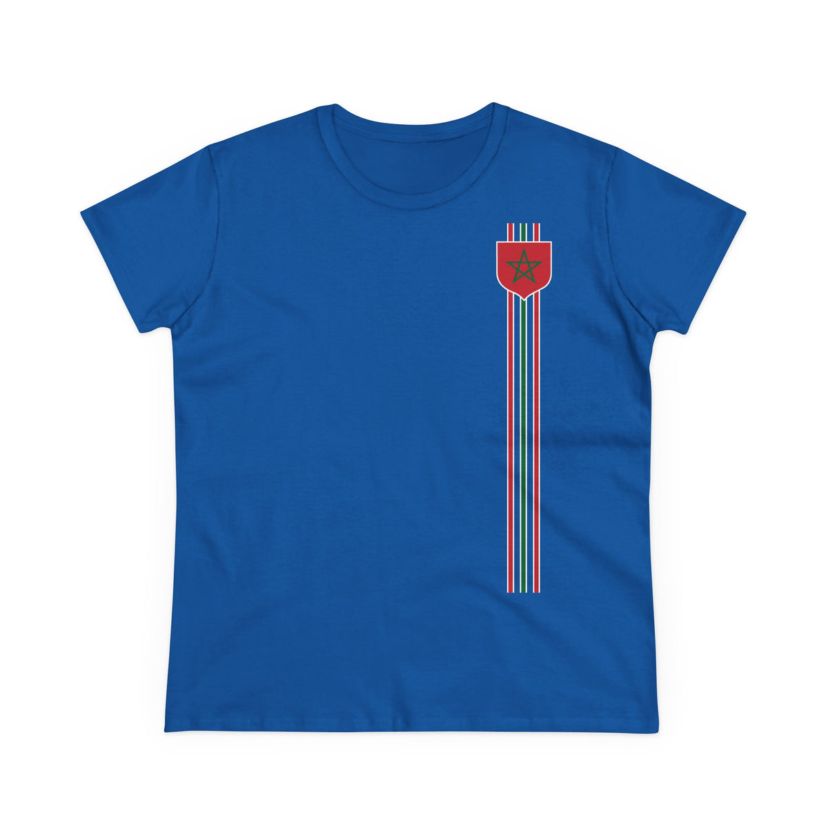 Escudo de Marruecos, bandera de Marruecos, orgullo, aficionada al fútbol y al deporte, idea de regalo - Camiseta para mujer