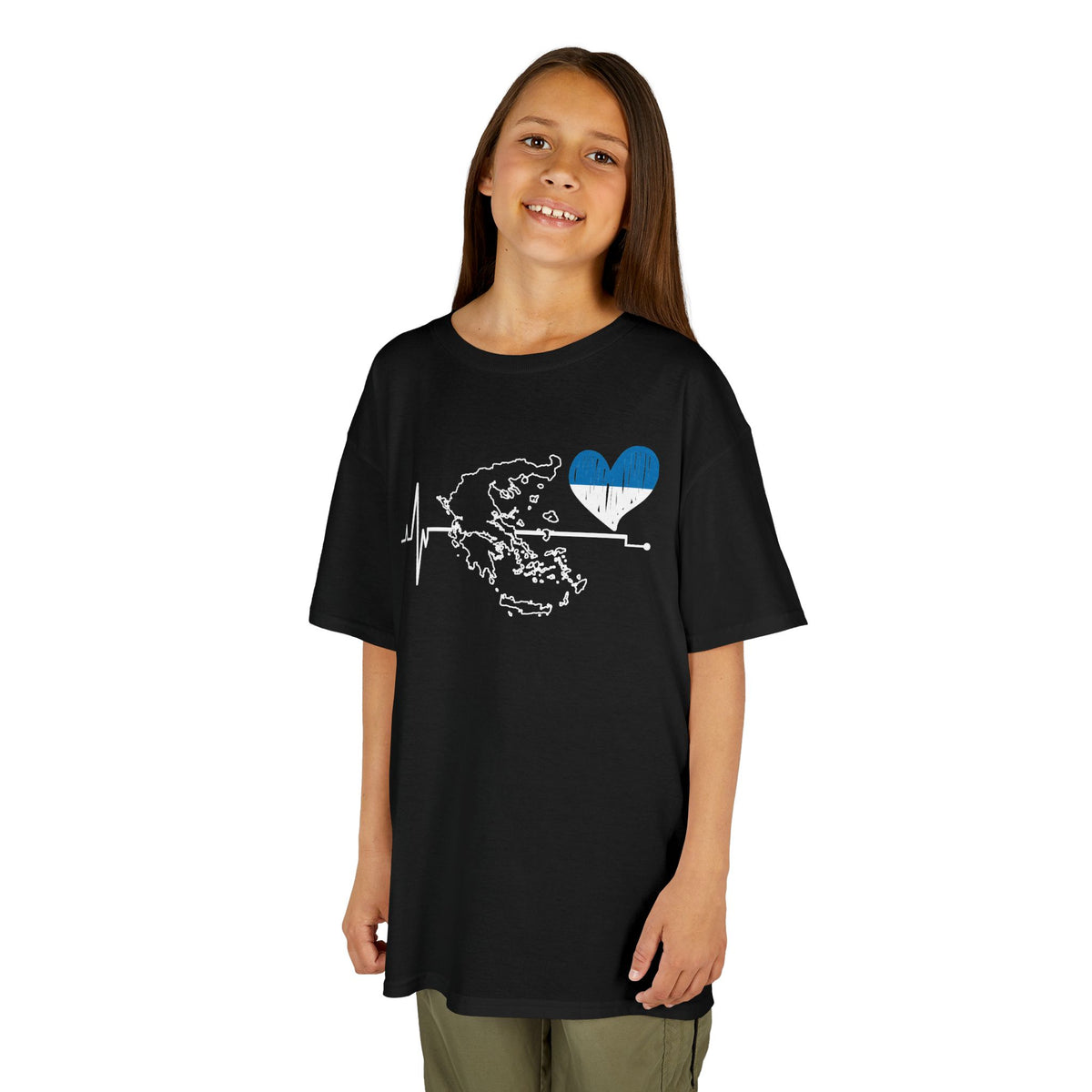 Greece Griechenland Flagge Wappen Heimat Fußball Sport Fan Geschenkidee - Für Kinder & Jugendliche Unisex T-Shirt