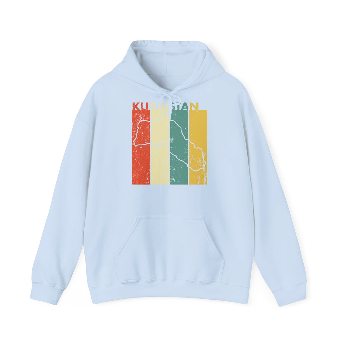Kurdistan patria orgoglio stemma bandiera sport calcio regalo per tifosi - felpa con cappuccio unisex