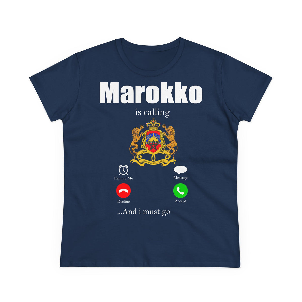 Escudo de Marruecos, bandera de Marruecos, orgullo, aficionada al fútbol y al deporte, idea de regalo - Camiseta para mujer