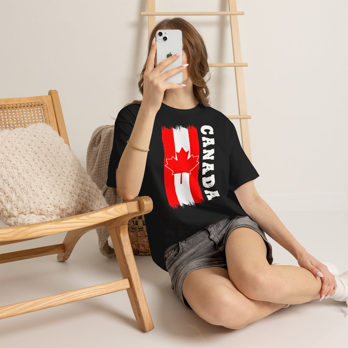 Canada Kanada Wappen Flagge Fan Sport Fußball Geschenkidee - Unisey T-Shirt