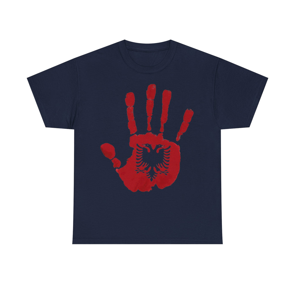 Albania huella de mano - ADN identidad bandera orgullo - Camiseta unisex