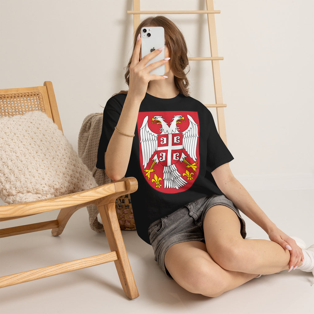 Serbia Wappen Adler Stolz Geschenkidee - Unisex T-Shirt