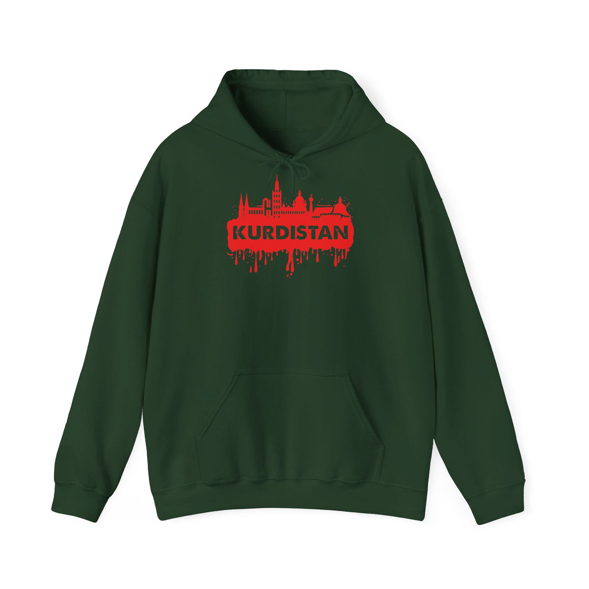 Kurdistan patria orgoglio stemma bandiera sport calcio regalo per tifosi - felpa con cappuccio unisex