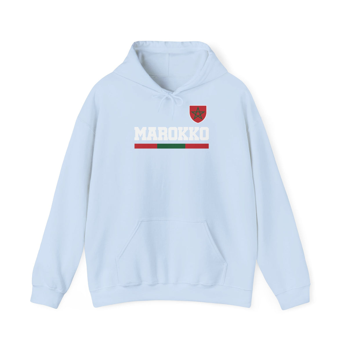 Stemma del Marocco Bandiera del Marocco Orgoglio Tifoso di calcio Sport Idea regalo - Felpa con cappuccio unisex