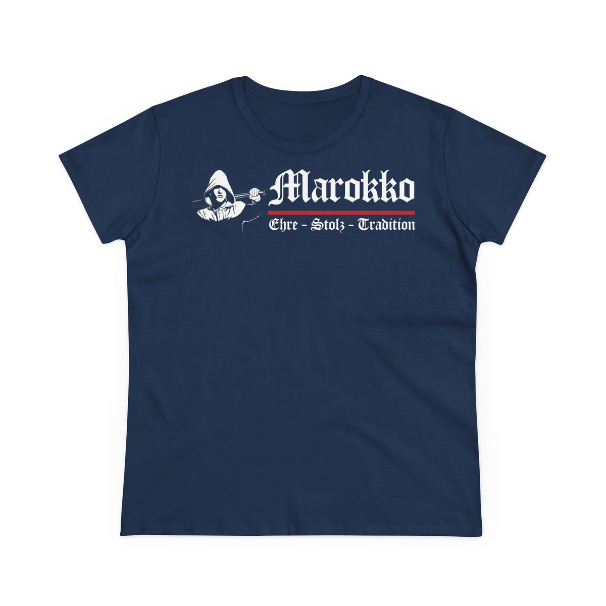 Escudo de Marruecos, bandera de Marruecos, orgullo, aficionada al fútbol y al deporte, idea de regalo - Camiseta para mujer