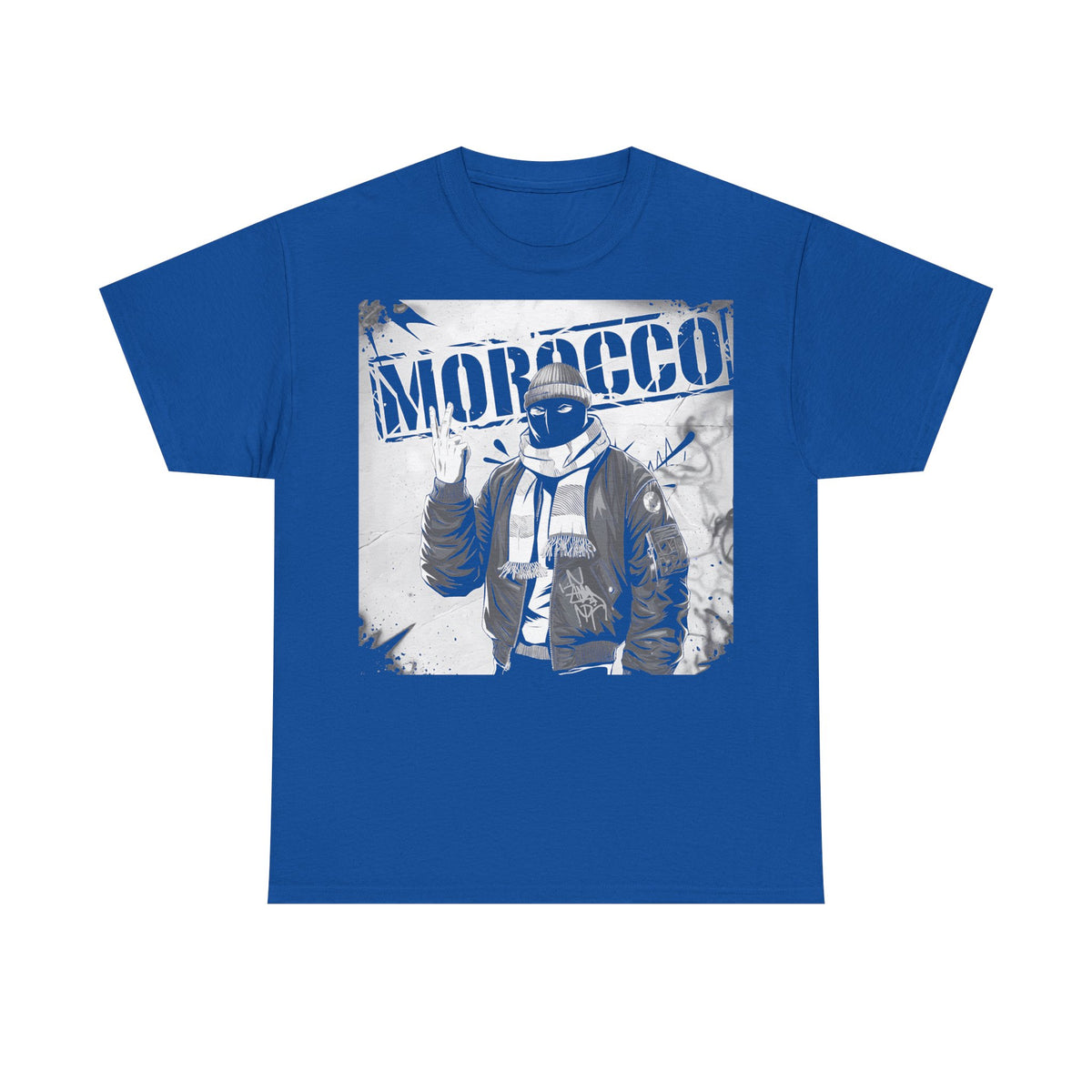 Escudo de hooligan de Marruecos Bandera de Marruecos Fútbol Aficionado Deporte Idea de regalo - Camiseta unisex
