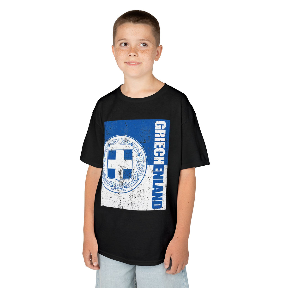 Greece Griechenland Flagge Wappen Heimat Fußball Sport Fan Geschenkidee - Für Kinder & Jugendliche Unisex T-Shirt