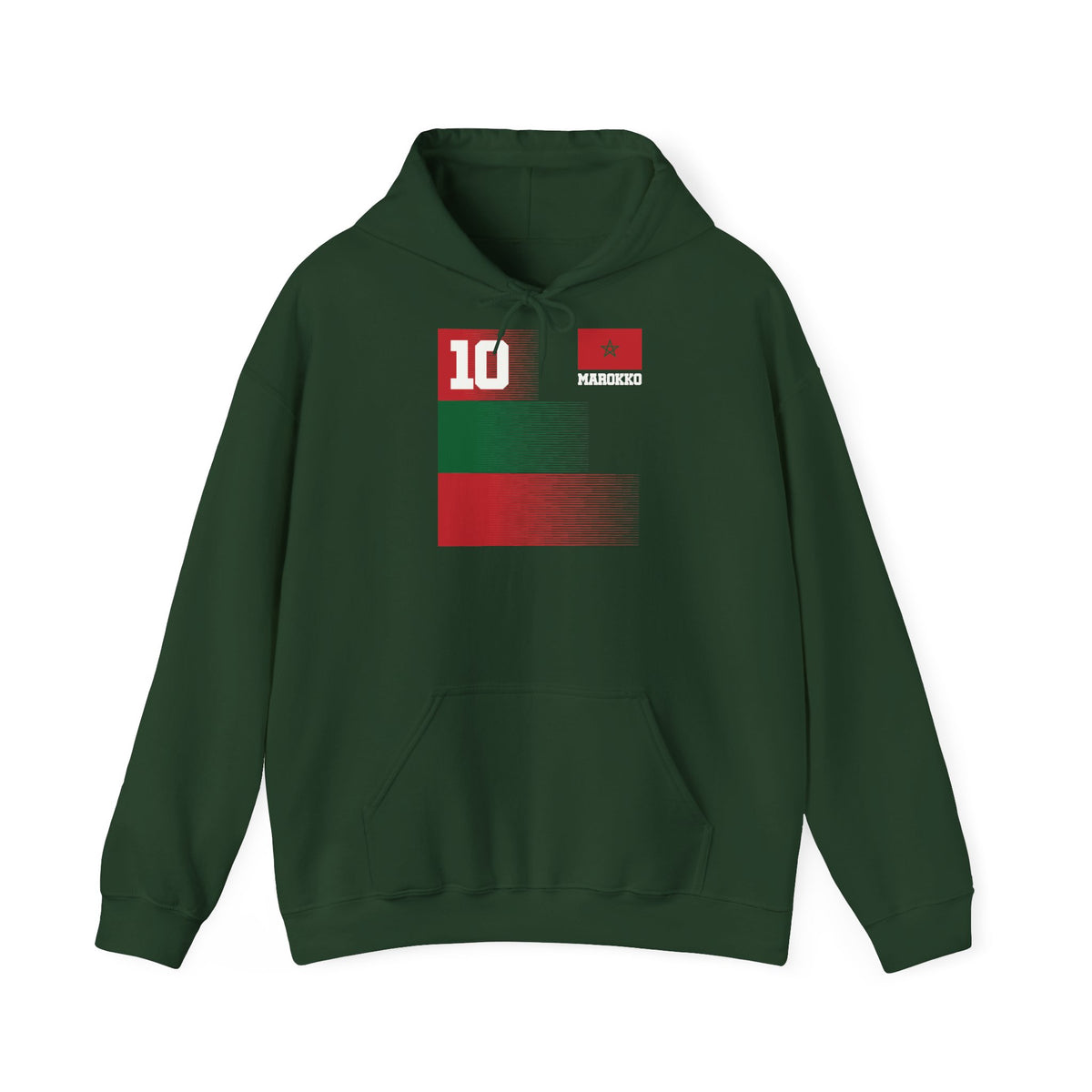 Stemma del Marocco Bandiera del Marocco Orgoglio Tifoso di calcio Sport Idea regalo - Felpa con cappuccio unisex