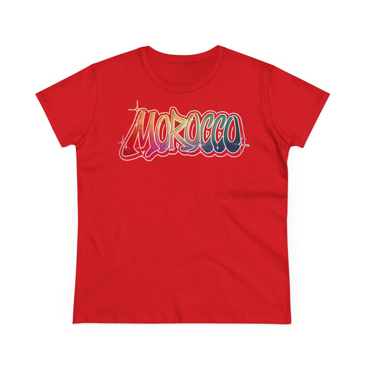 Escudo de Marruecos, bandera de Marruecos, orgullo, aficionada al fútbol y al deporte, idea de regalo - Camiseta para mujer