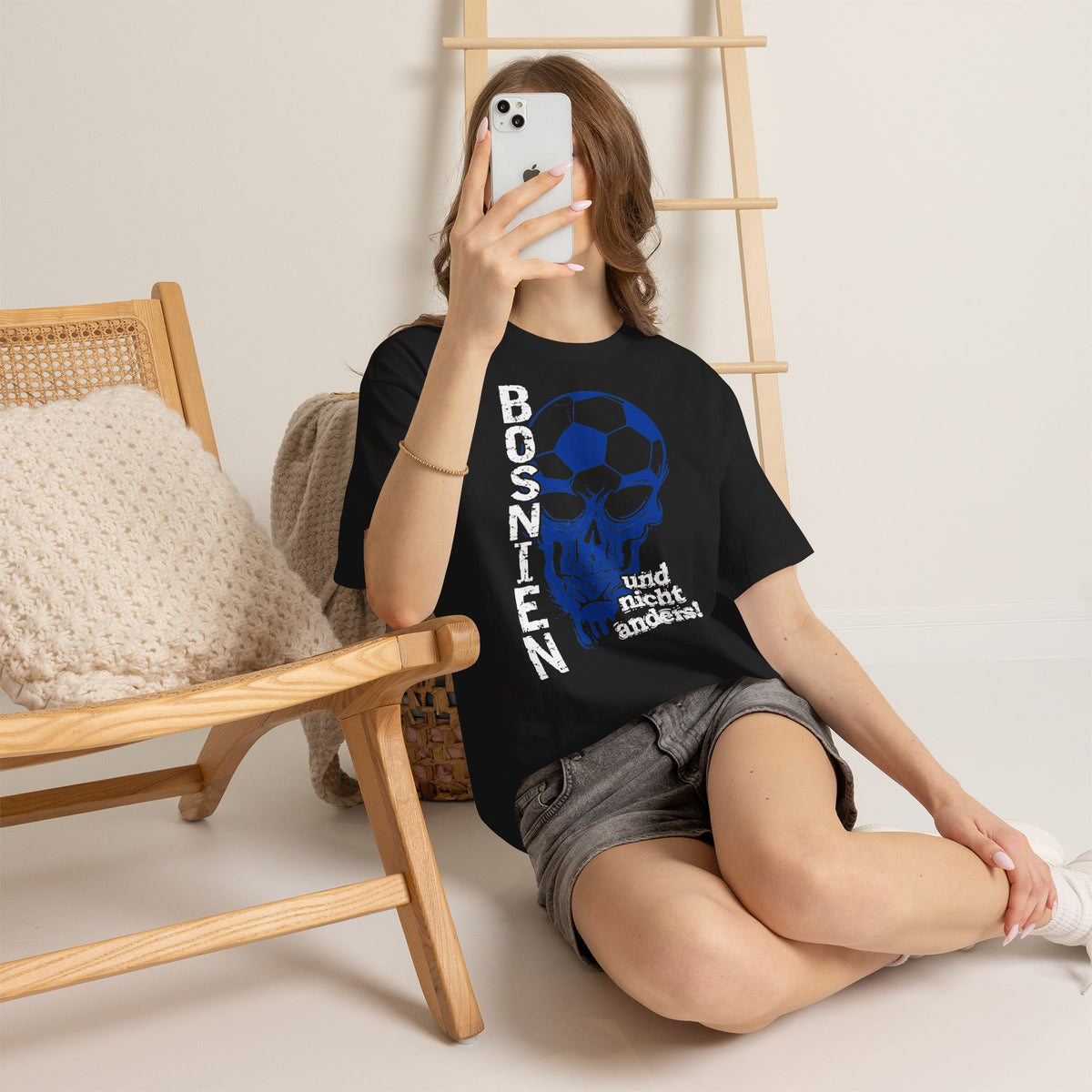 Bosnia Wappen Flagge Stolz Heimat Fußball fan Geschenkidee - Unisex T-Shirt