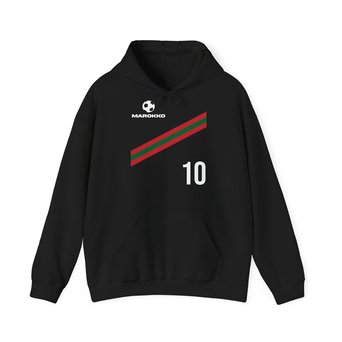 Stemma del Marocco Bandiera del Marocco Orgoglio Tifoso di calcio Sport Idea regalo - Felpa con cappuccio unisex