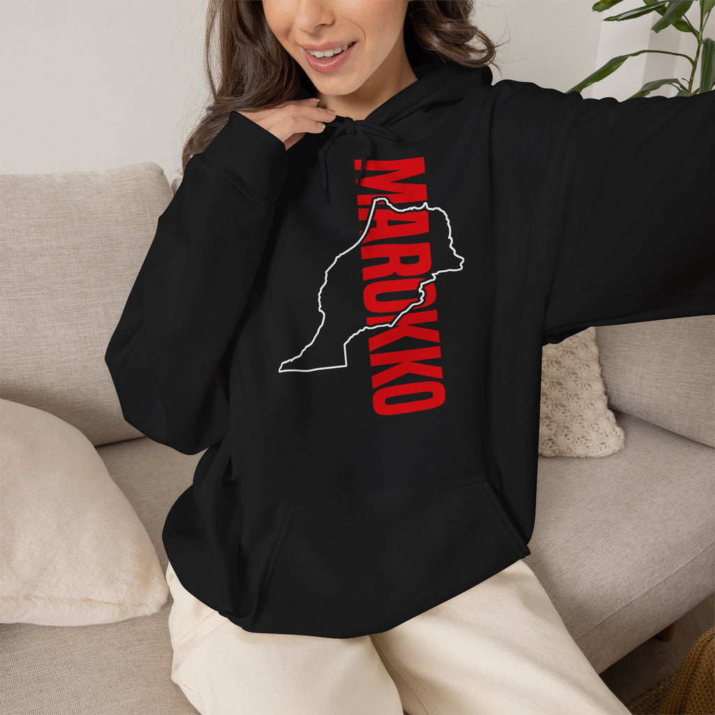 Marokko Wappen Morocco Flagge Stolz Fußball Fan Sport Geschenkidee - Unisex Hoodie