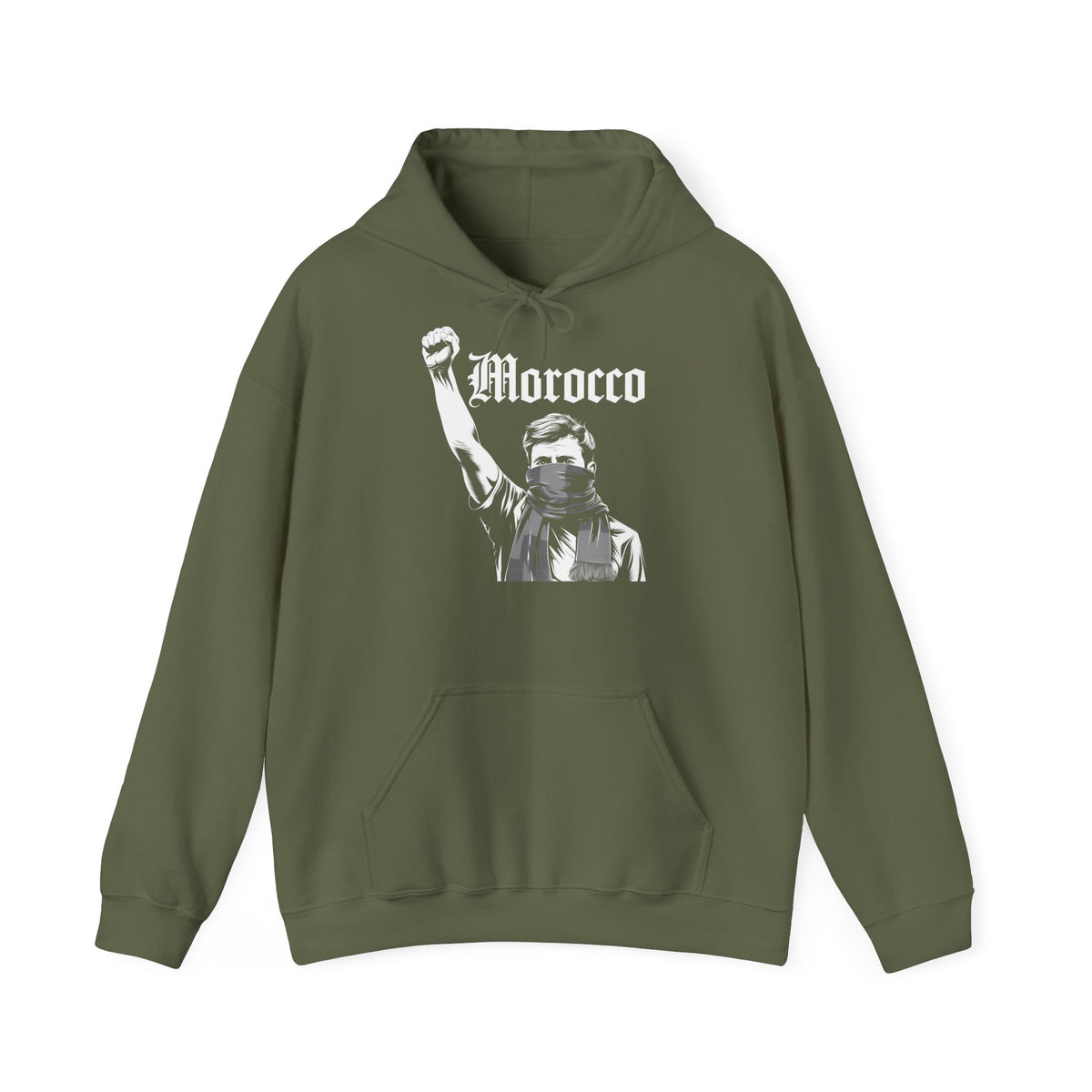 Stemma hooligan del Marocco, bandiera del Marocco, tifoso di calcio, sport, idea regalo - Felpa con cappuccio unisex