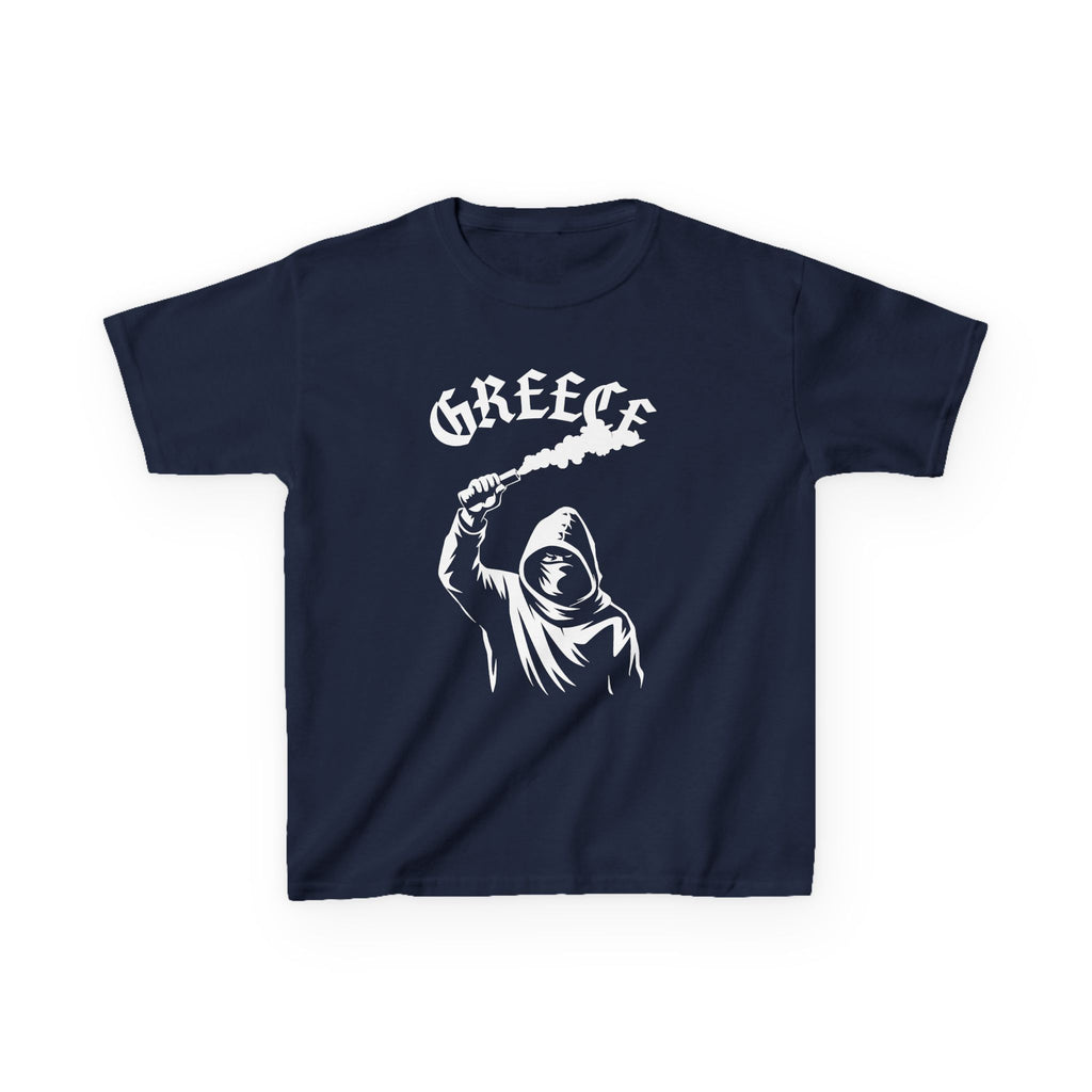 Greece Griechenland Hooligan Flagge Wappen Heimat Fußball Sport Fan Geschenkidee - Für Kinder & Jugendliche Unisex T-Shirt