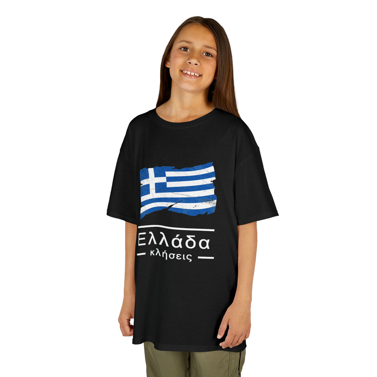 Greece Griechenland Flagge Wappen Heimat Fußball Sport Fan Geschenkidee - Für Kinder & Jugendliche Unisex T-Shirt