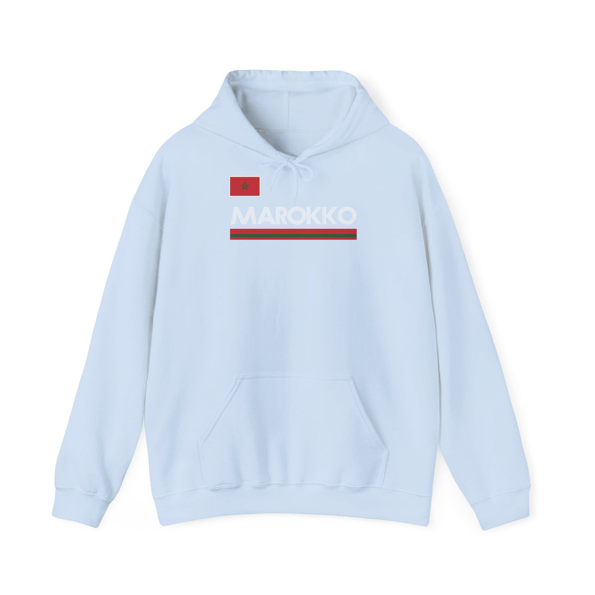 Stemma del Marocco Bandiera del Marocco Orgoglio Tifoso di calcio Sport Idea regalo - Felpa con cappuccio unisex