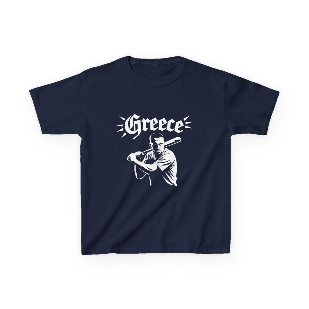 Greece Griechenland Hooligan Flagge Wappen Heimat Fußball Sport Fan Geschenkidee - Für Kinder & Jugendliche Unisex T-Shirt