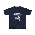 Greece Griechenland Hooligan Flagge Wappen Heimat Fußball Sport Fan Geschenkidee - Für Kinder & Jugendliche Unisex T-Shirt