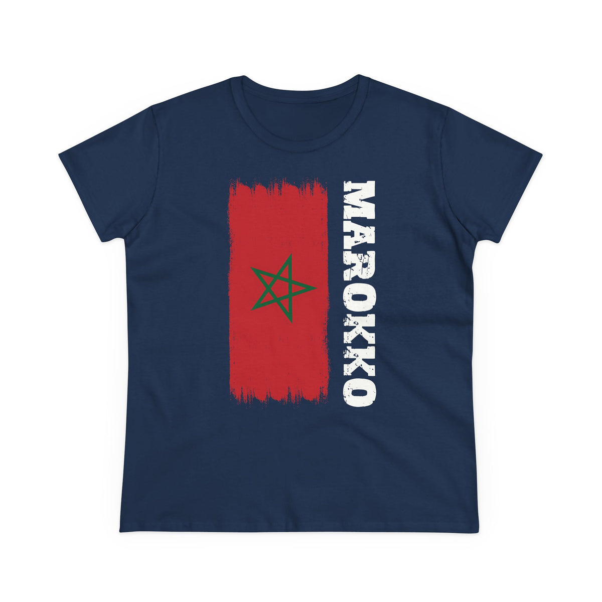 Escudo de Marruecos, bandera de Marruecos, orgullo, aficionada al fútbol y al deporte, idea de regalo - Camiseta para mujer