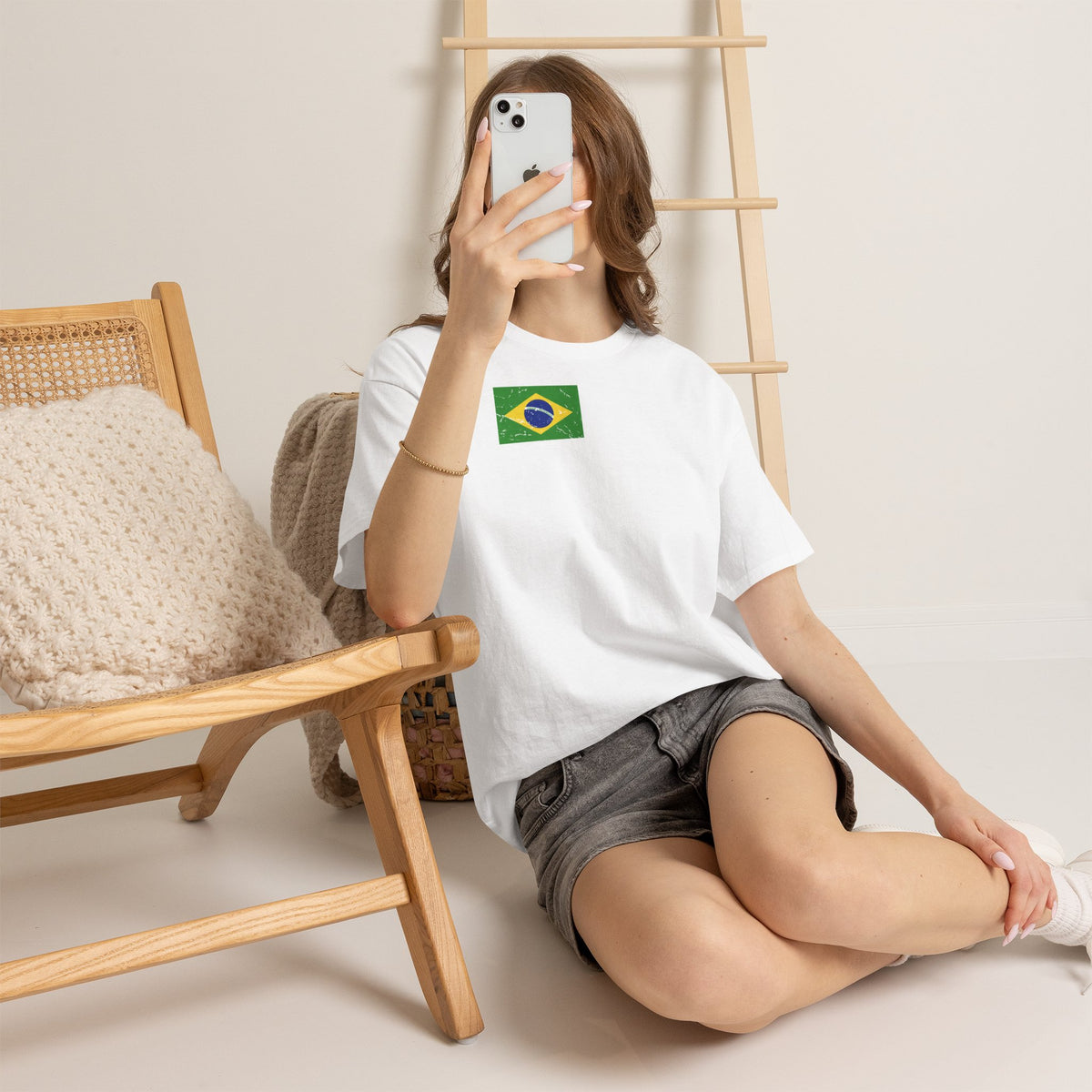 Brazil Brasilien Wappen Flagge Sport Fan Fußball Geschenkidee - Unisex T-Shirt