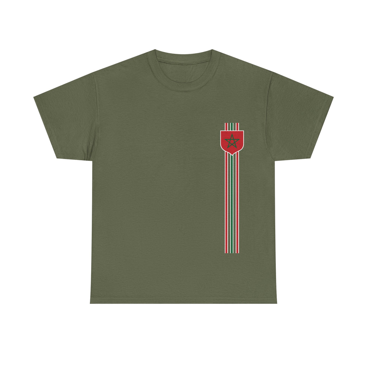 Marruecos Bandera Escudo Noble Orgullo Fútbol Fan Deporte - Camiseta unisex