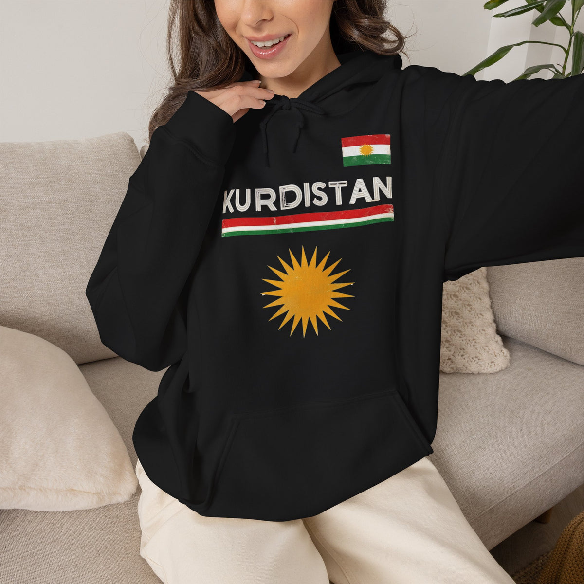 Kurdistan Street Urban Azadi Sonne Wappen - Unisex Hoodie