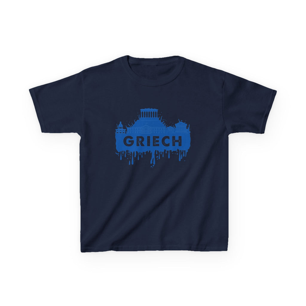 Greece Griechenland Flagge Wappen Heimat Fußball Sport Fan Geschenkidee - Für Kinder & Jugendliche Unisex T-Shirt