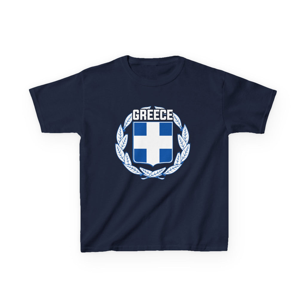 Greece Griechenland Flagge Wappen Heimat Fußball Sport Fan Geschenkidee - Für Kinder & Jugendliche Unisex T-Shirt