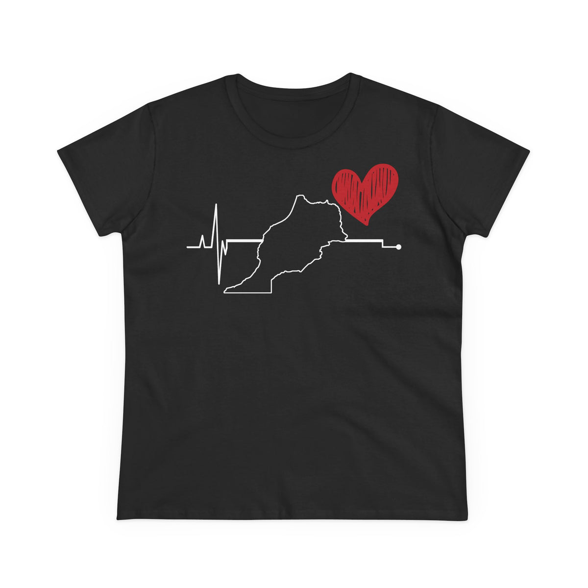 Escudo de Marruecos, bandera de Marruecos, orgullo, aficionada al fútbol y al deporte, idea de regalo - Camiseta para mujer
