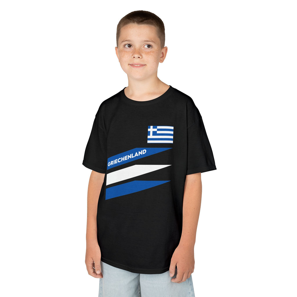 Greece Griechenland Flagge Wappen Heimat Fußball Sport Fan Geschenkidee - Für Kinder & Jugendliche Unisex T-Shirt