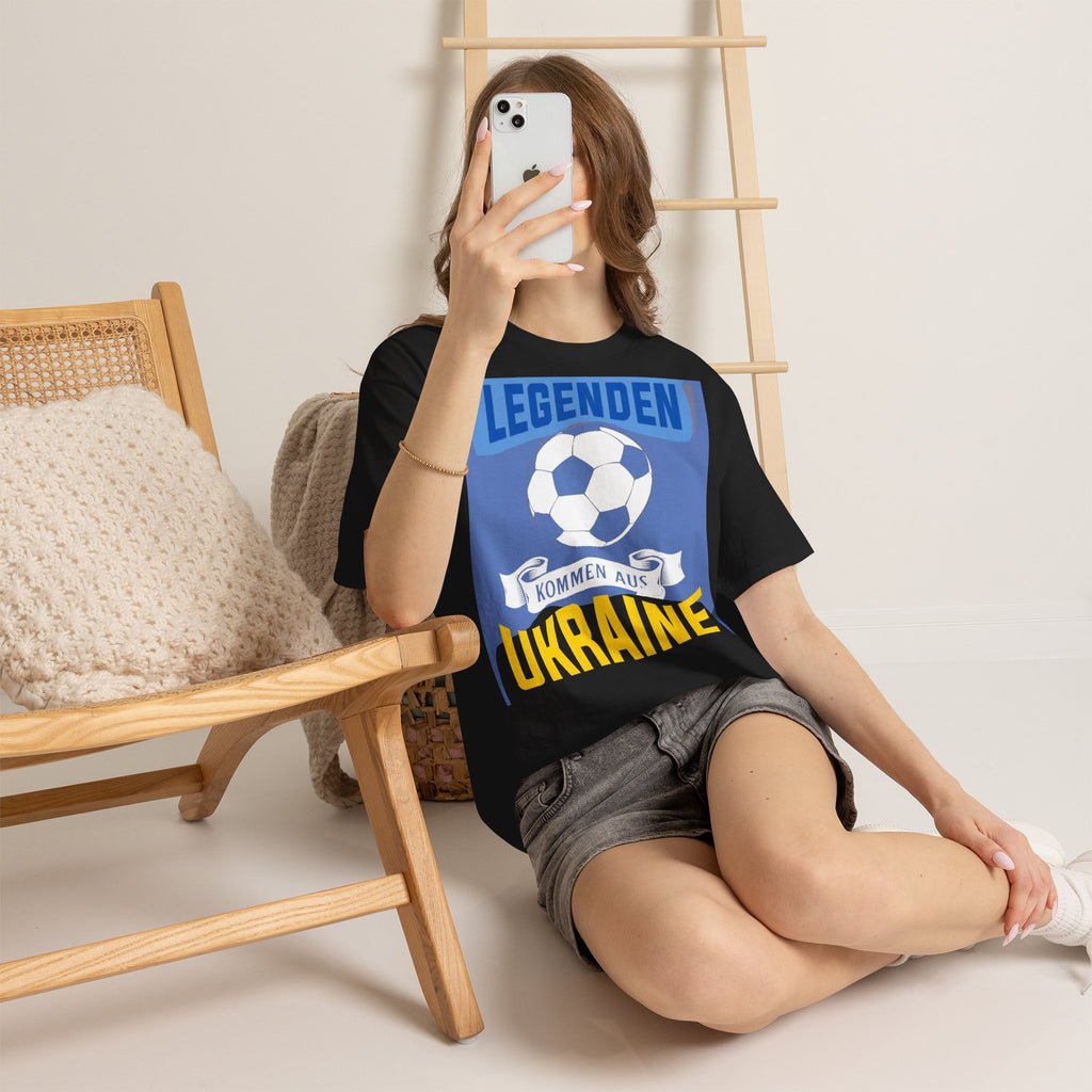 Ukraine Flagge Wappen Geschenkidee Sport Fan Fashion Vintage - Unisex T-Shirt