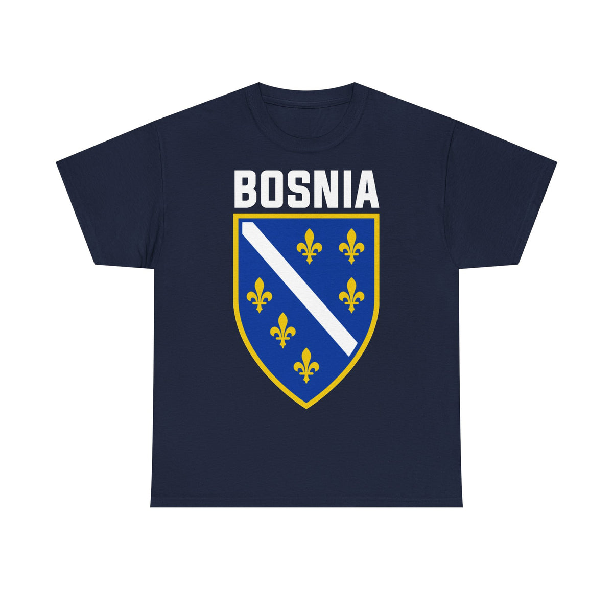 Bosnia Edel Wappen Flagge Stolz  Fußball fan Geschenkidee - Unisex T-Shirt