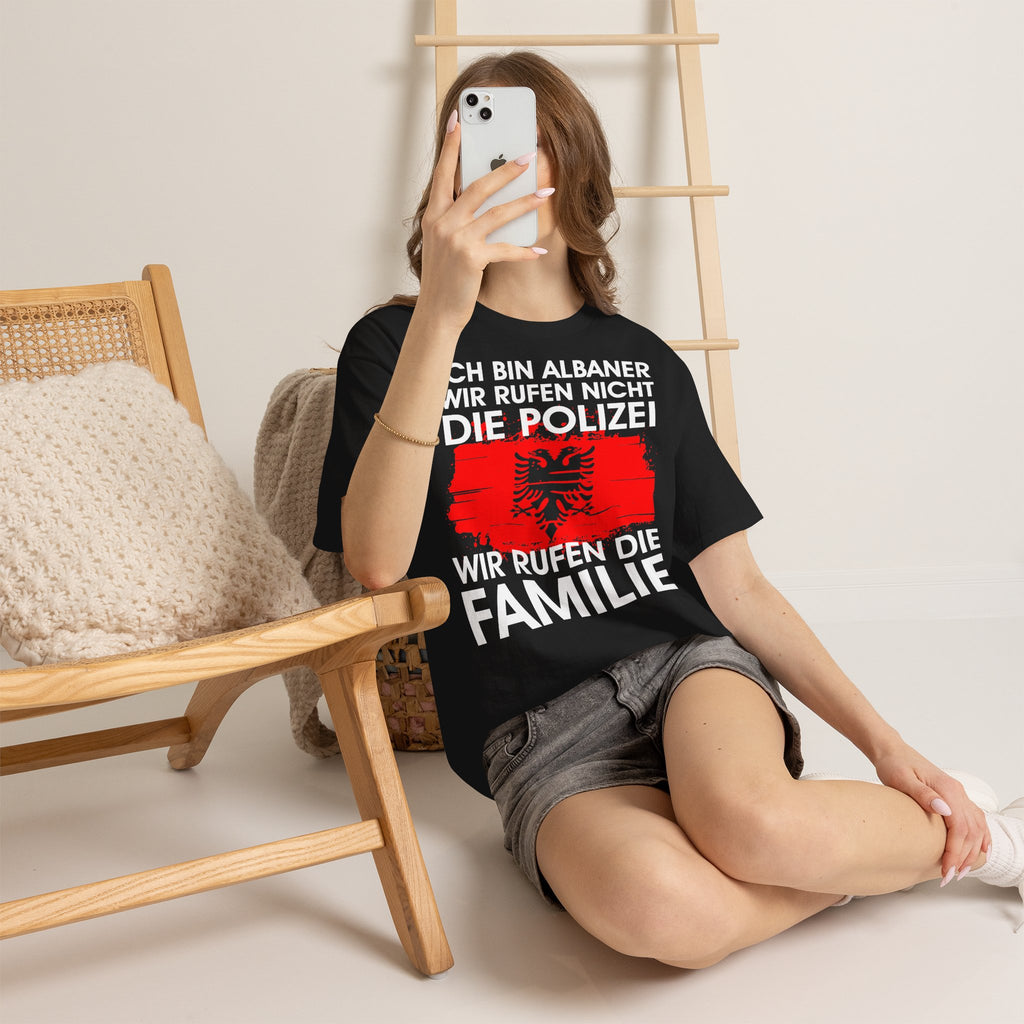 Albania Wappen Shqiptar Flagge Adler Fußball Fan Sport Unisex T Shirt