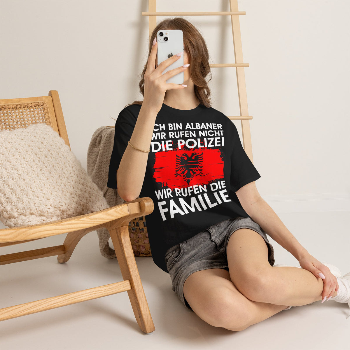 Albania Wappen Shqiptar Flagge Adler Fußball Fan Sport Unisex T Shirt