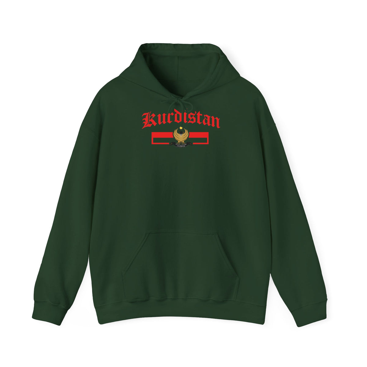 Kurdistan patria orgoglio stemma bandiera sport calcio regalo per tifosi - felpa con cappuccio unisex