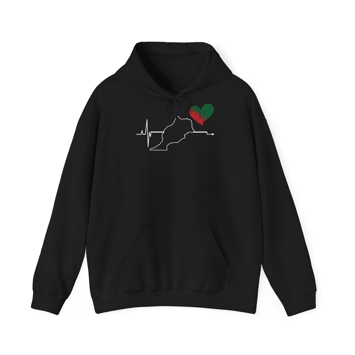 Stemma del Marocco Bandiera del Marocco Orgoglio Tifoso di calcio Sport Idea regalo - Felpa con cappuccio unisex