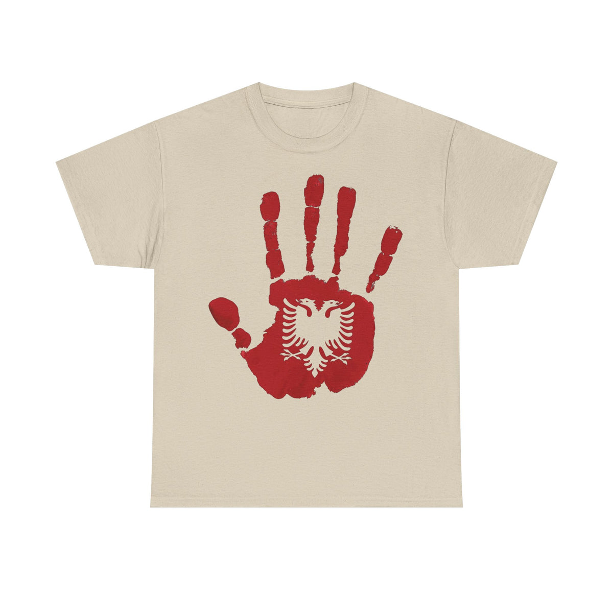 Albania huella de mano - ADN identidad bandera orgullo - Camiseta unisex