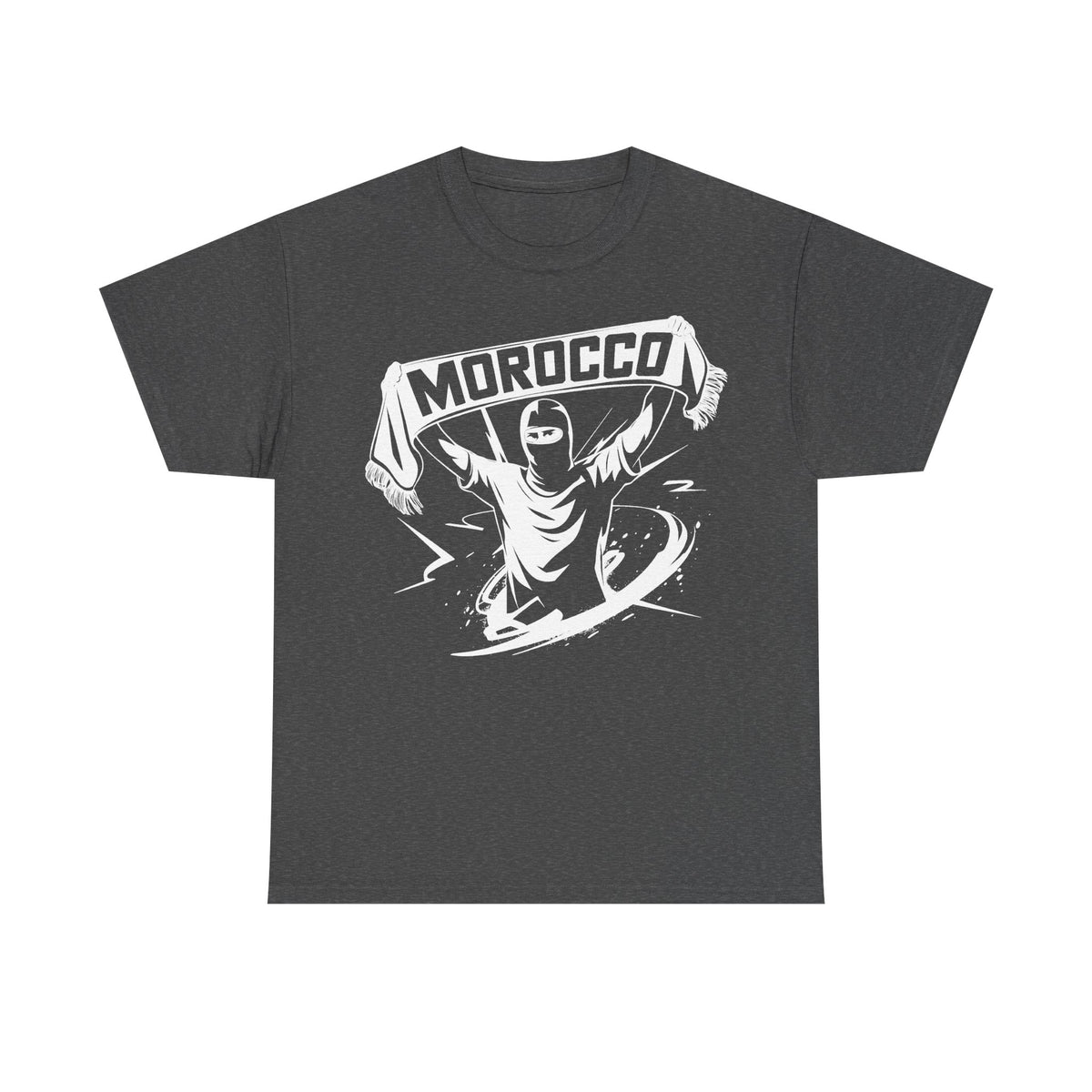 Marokko Hooligan Wappen Morocco Flagge Fußball Fan Sport FGeschenkidee - Unisex T-Shirt
