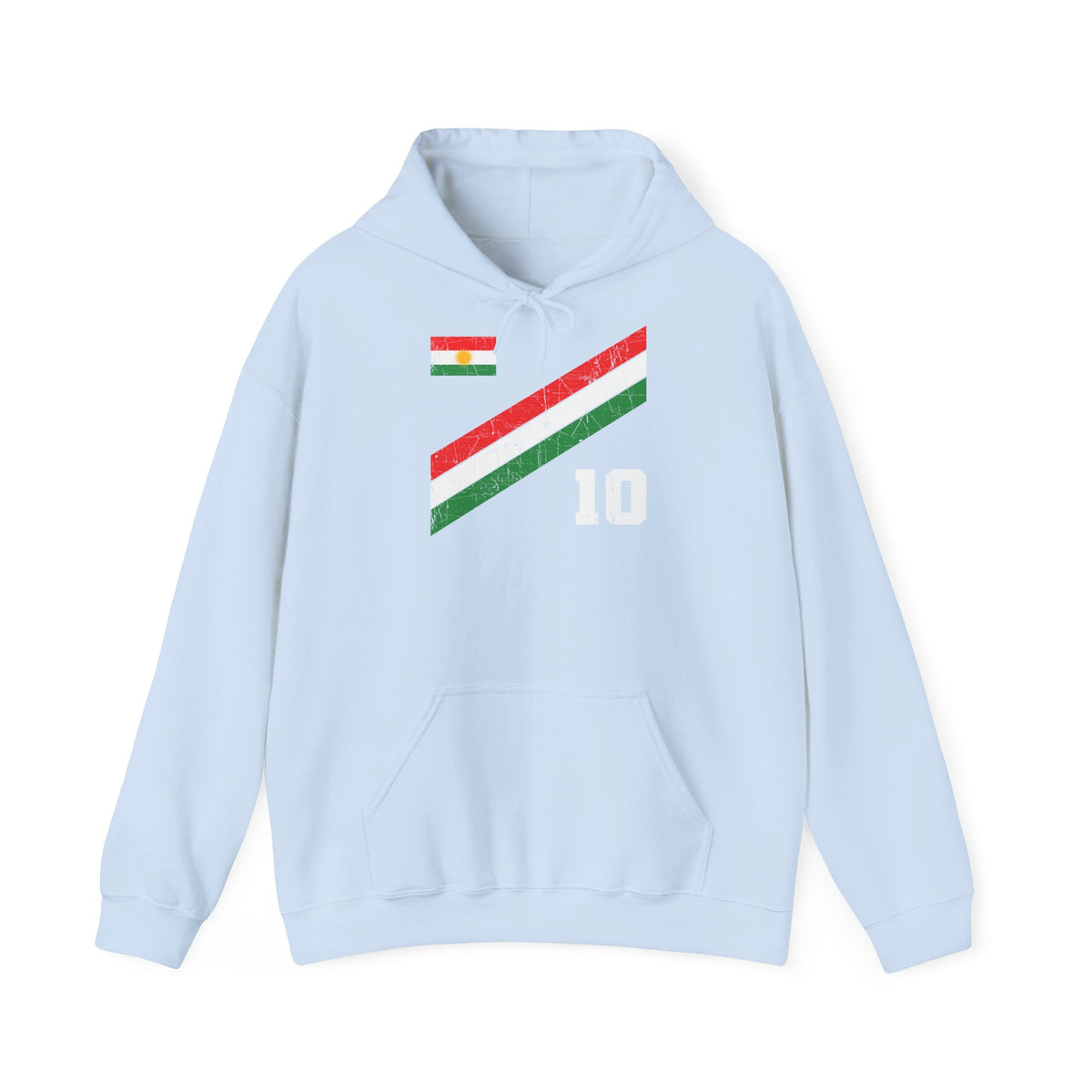 Kurdistan patria orgoglio stemma bandiera sport calcio regalo per tifosi - felpa con cappuccio unisex