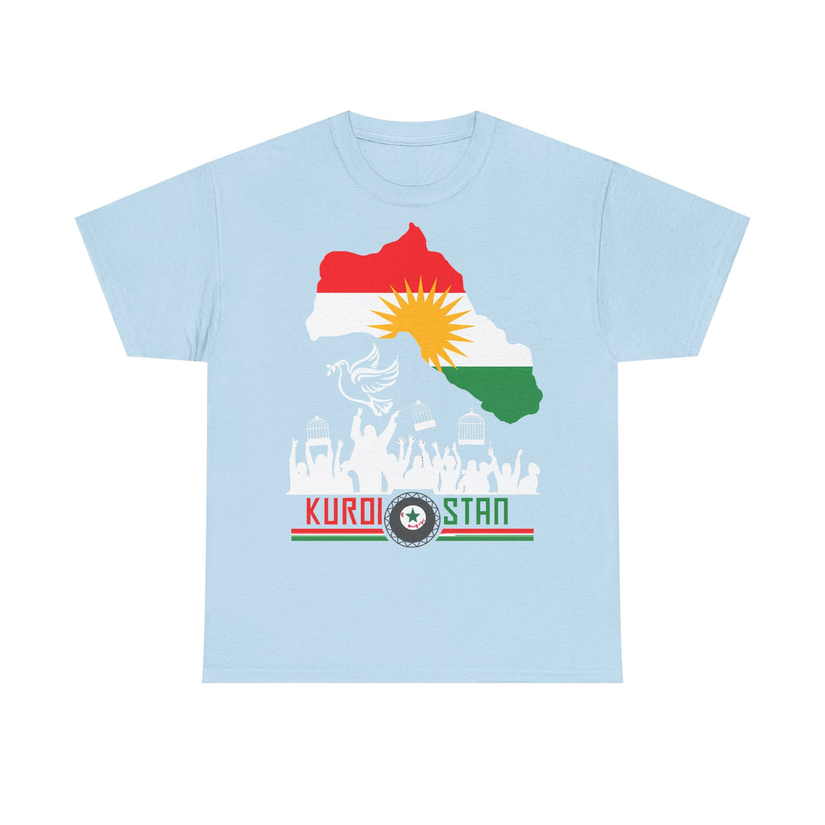 Kurdistán Azadi Escudo Bandera Patria Newroz Regalo - Camiseta unisex