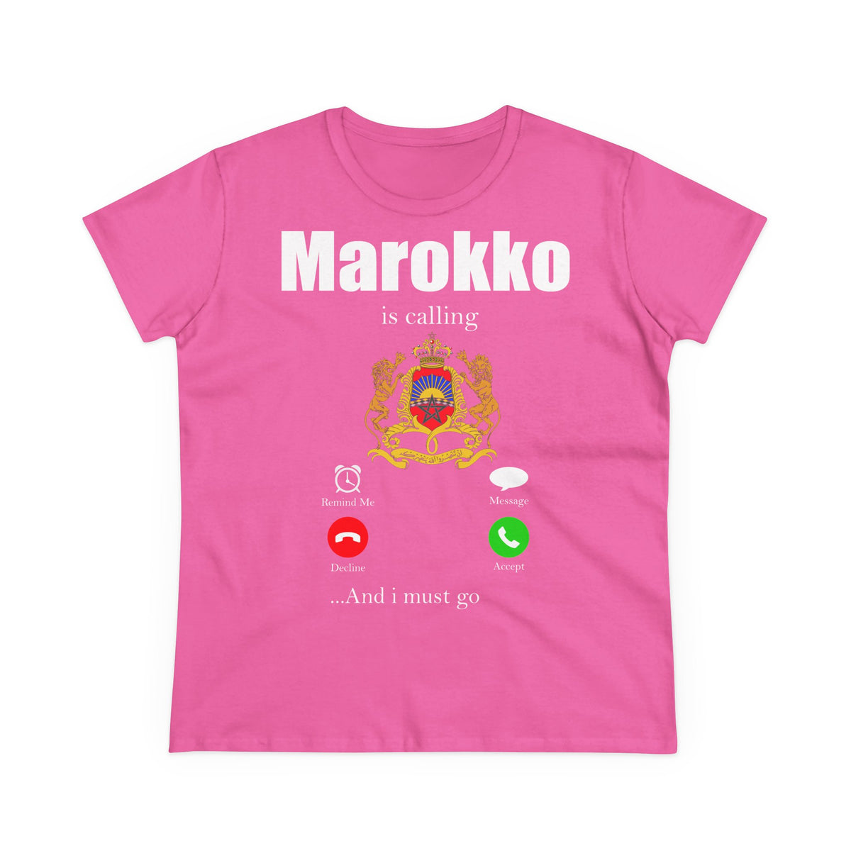 Escudo de Marruecos, bandera de Marruecos, orgullo, aficionada al fútbol y al deporte, idea de regalo - Camiseta para mujer