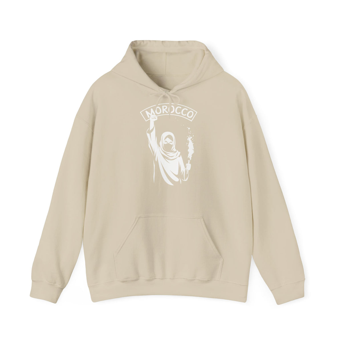 Stemma hooligan del Marocco, bandiera del Marocco, tifoso di calcio, sport, idea regalo - Felpa con cappuccio unisex
