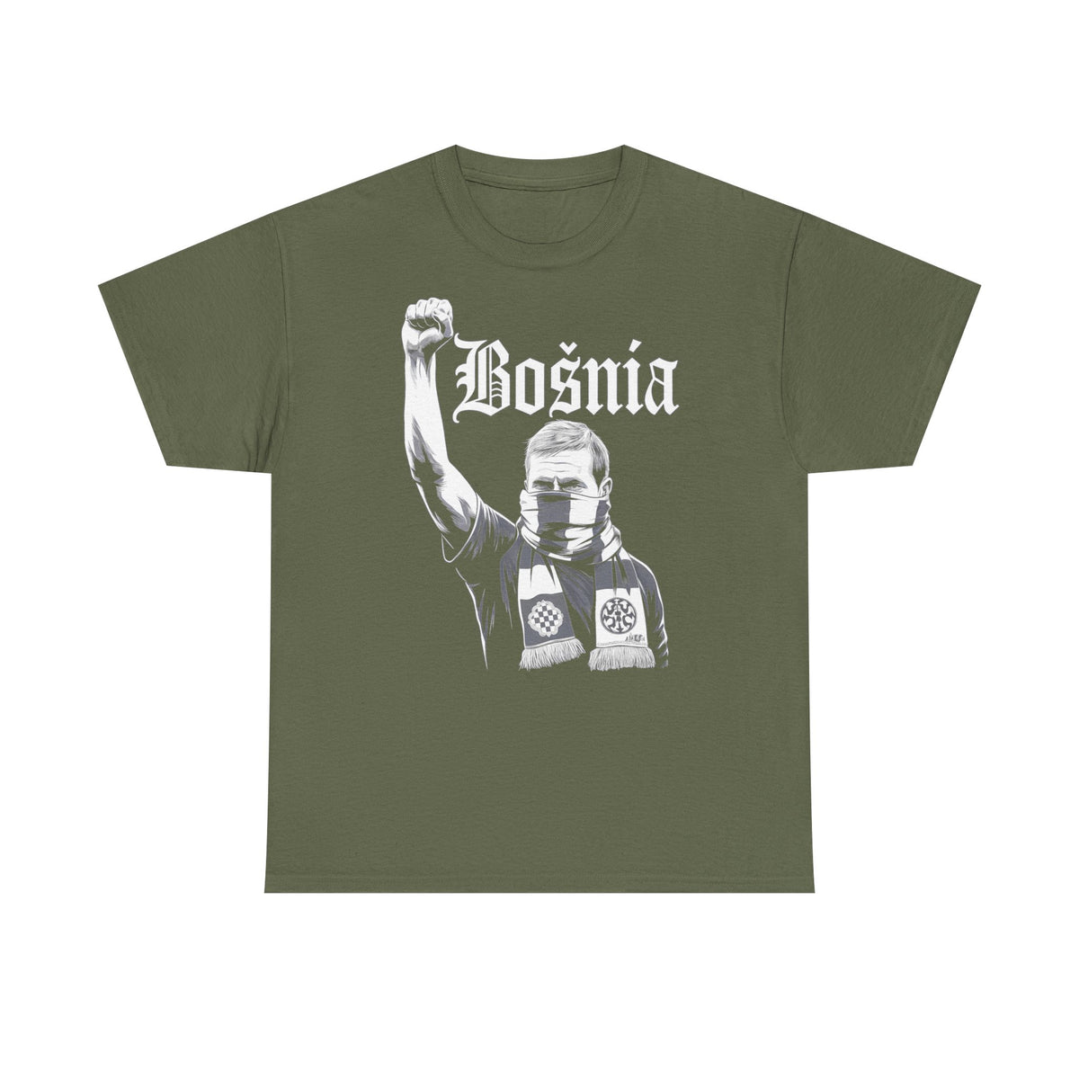 Bosnia escudo bandera orgullo patria aficionado al fútbol idea de regalo - Camiseta unisex