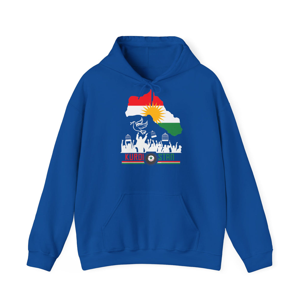 Kurdistan patria orgoglio stemma bandiera sport calcio regalo per tifosi - felpa con cappuccio unisex