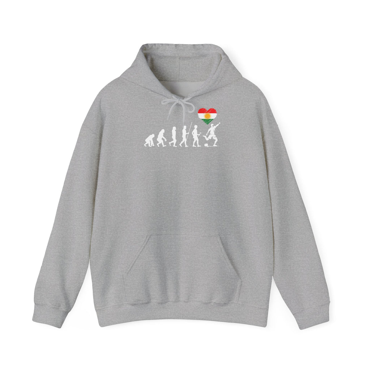 Kurdistan patria orgoglio stemma bandiera sport calcio regalo per tifosi - felpa con cappuccio unisex