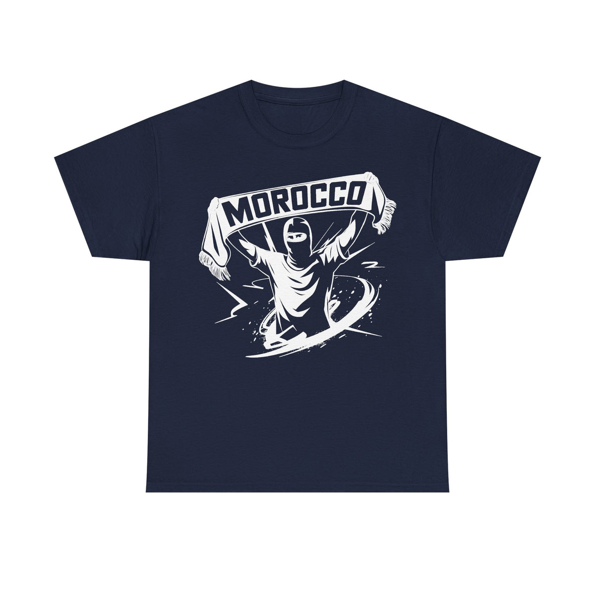 Escudo de hooligan de Marruecos Bandera de Marruecos Fútbol Aficionado Deporte Idea de regalo - Camiseta unisex