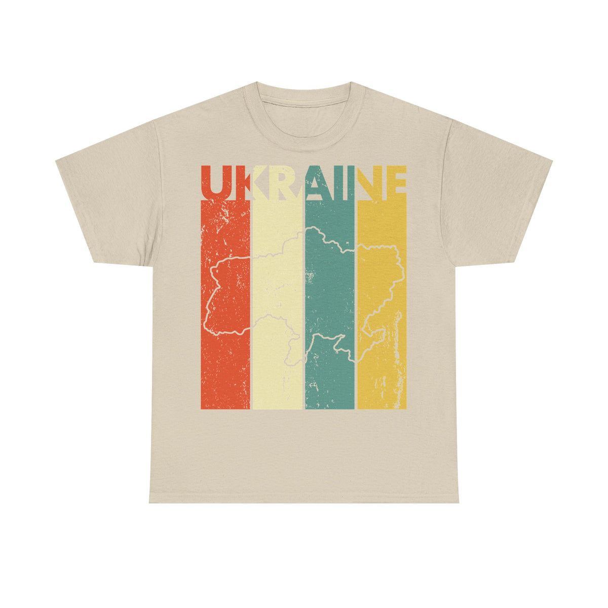 Bandera de Ucrania escudo idea de regalo afición al deporte moda vintage - Camiseta unisex