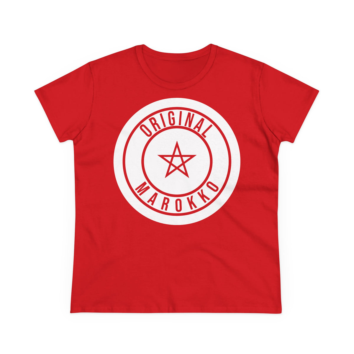 Escudo de Marruecos, bandera de Marruecos, orgullo, aficionada al fútbol y al deporte, idea de regalo - Camiseta para mujer